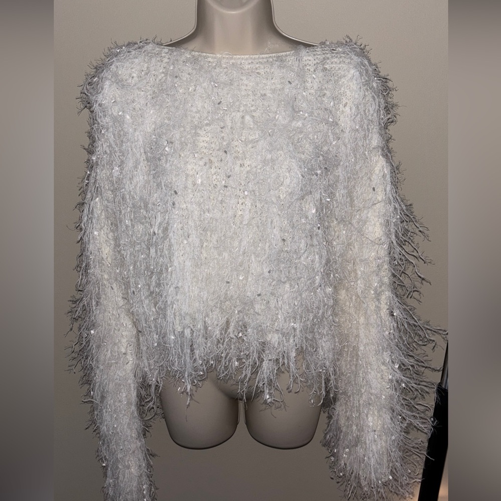 White Fuzzy Sweater